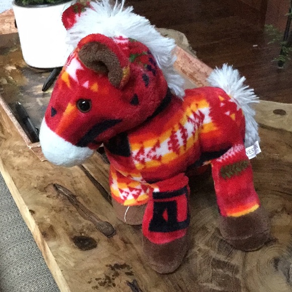 Western trading blanket plush horse toy decor cowboy cowgirl Easter rodeo market - Picture 2 of 9